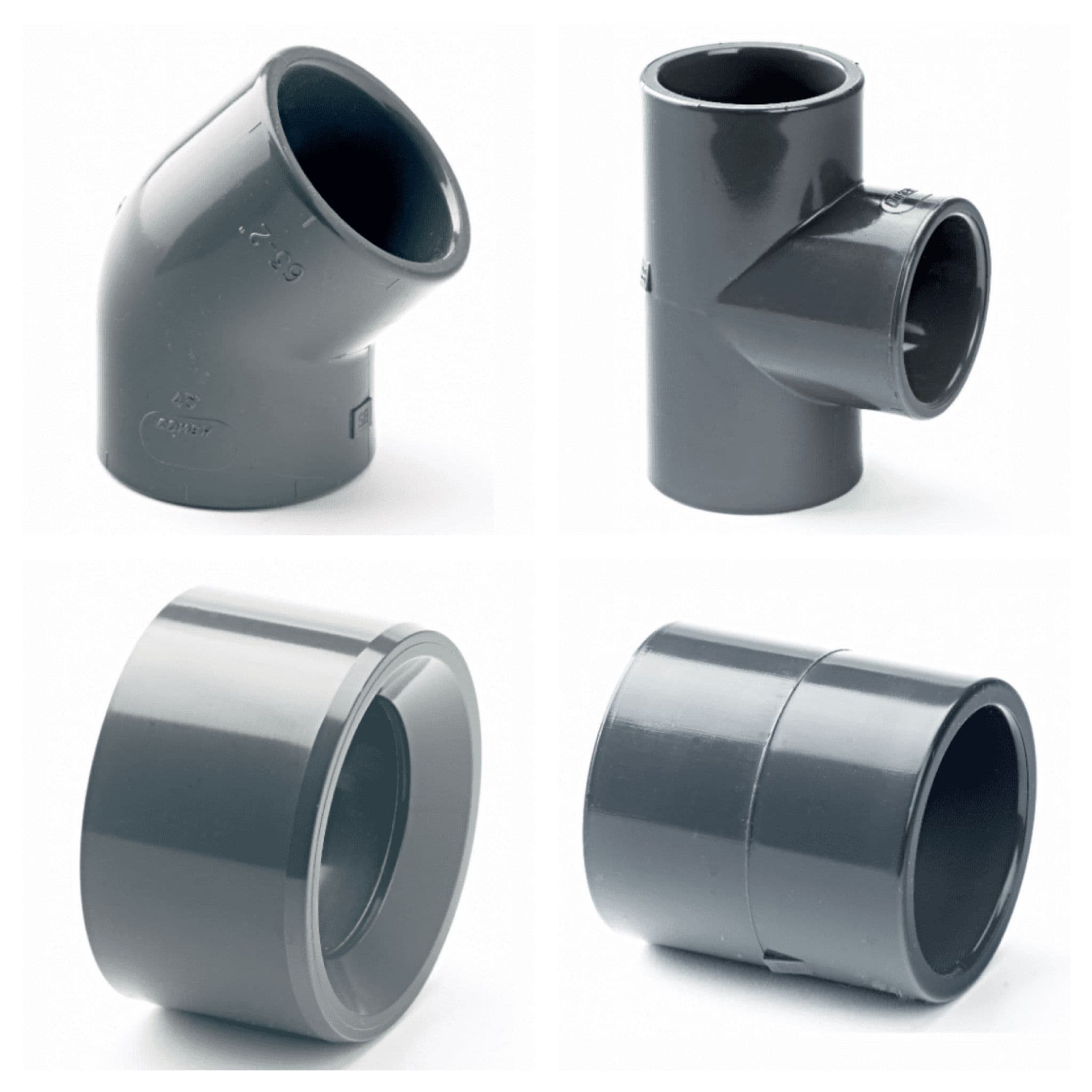PVC Plain Pipe Fittings - Metric