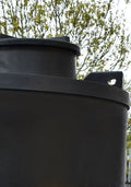 Close-up view of a 10,000 Litre Brine Tank SL showcasing its sturdy design and lid features.