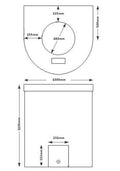 Dimensions and design layout of a 1000 Litre Industrial Water Tank for effective water storage solutions.
