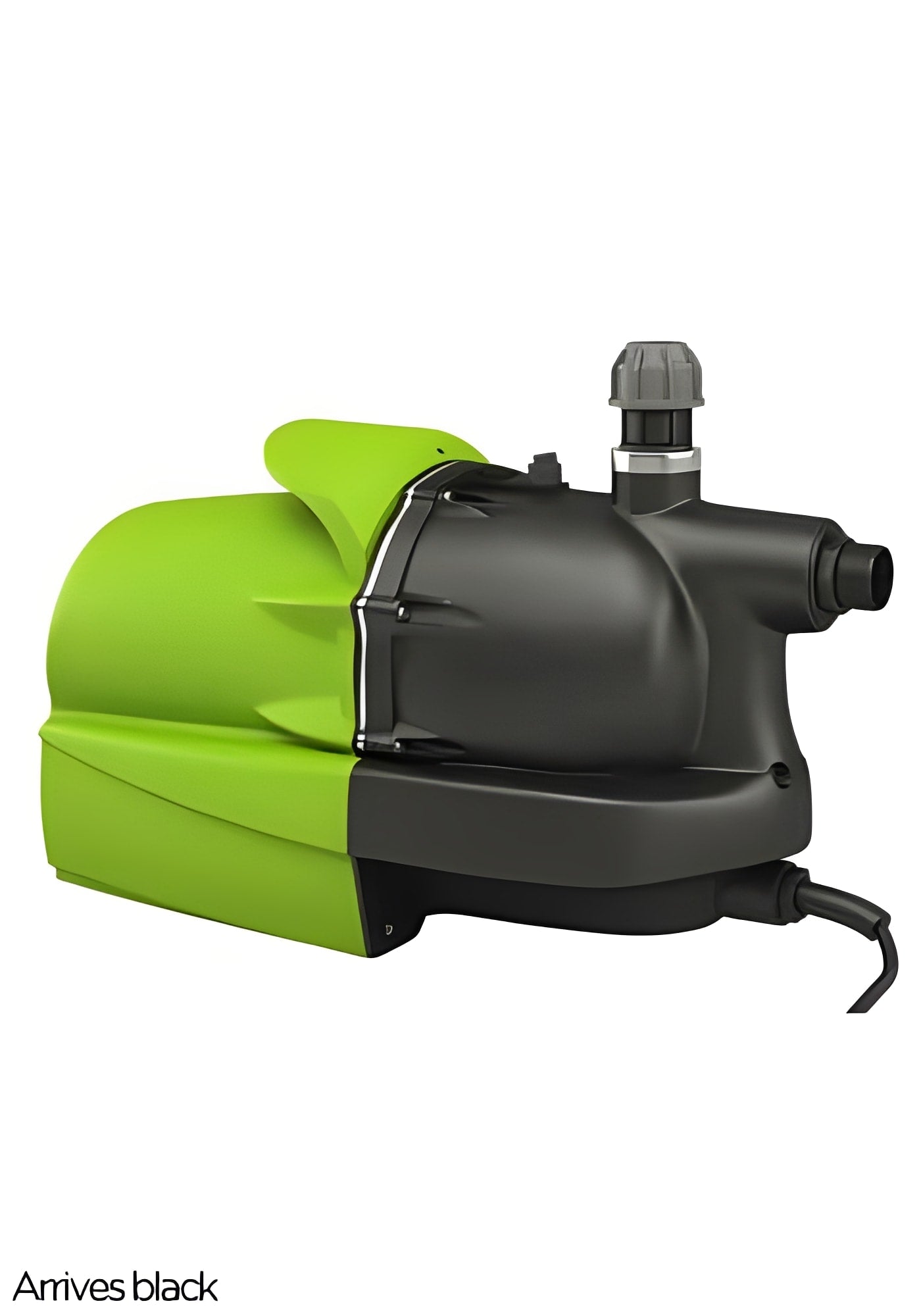 10000 litre EasyHYDRO Rainwater Harvesting System - Garden submersible water pump in black and green design.