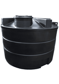 10000 Litre Round Water Tank - Non Potable in black, designed for durable non-potable water storage.