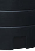 10000 Litre Round Water Tank - Potable in black durable polyethylene for safe water storage.