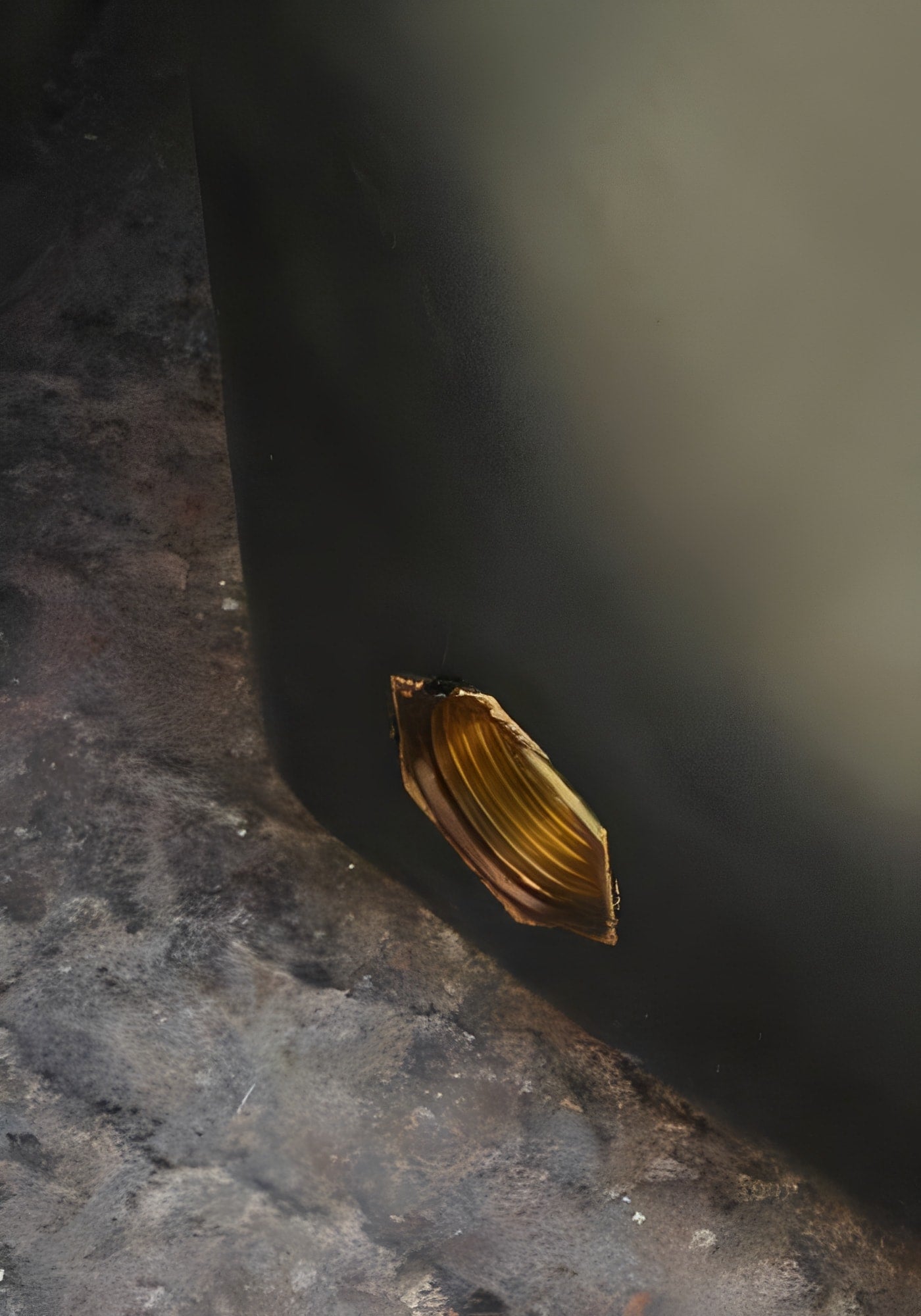 Close-up of the outlet fitting on a 1275 Litre Water Tank Black Virgin Polymer showing a threaded connection.