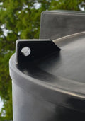 Close-up of a 13,000 Litre Round Water Tank - Non Potable, showcasing the tank's robust design and fittings.