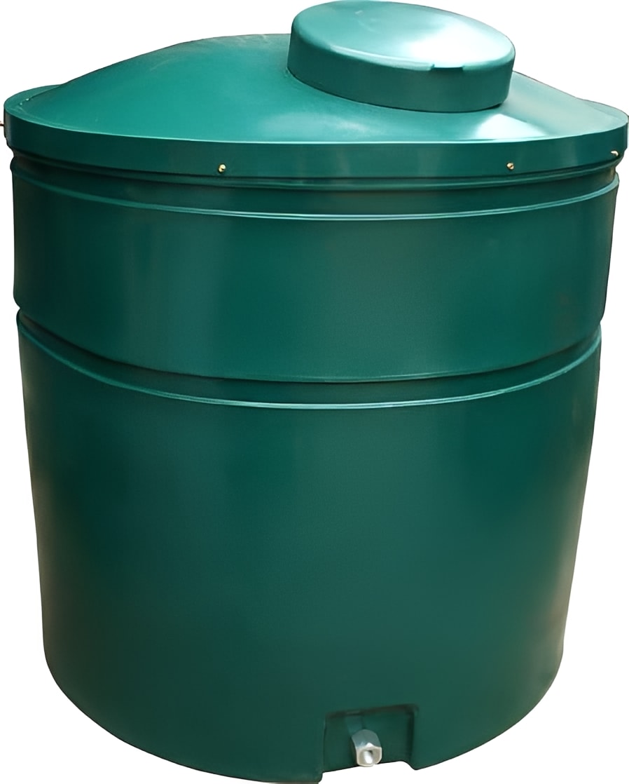 1300 Litre Insulated Potable Water Tank - Green, designed for optimal performance and water safety compliance.