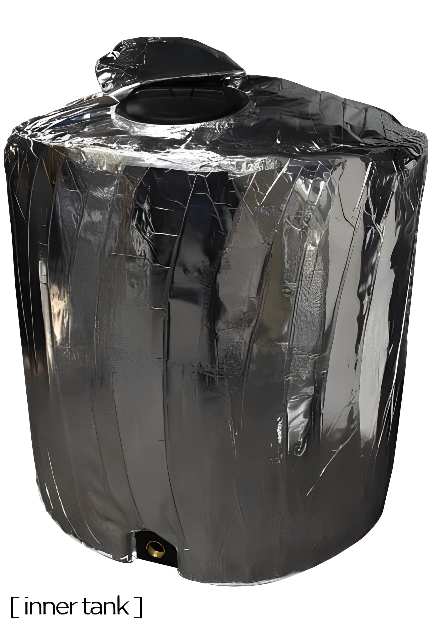 Inner view of Insulated Water Tank 2000 Litre HDPE featuring reflective insulation.