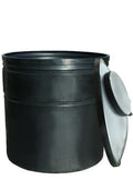2000 Litres Total Access Water Tank - Black featuring removable top for easy cleaning and durable design.