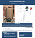 City Just Water 210L Water Butt - Green Marble Effect product information and specifications.