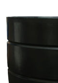 25,000 Litre Total Access Brine Tank - black plastic design for water storage.