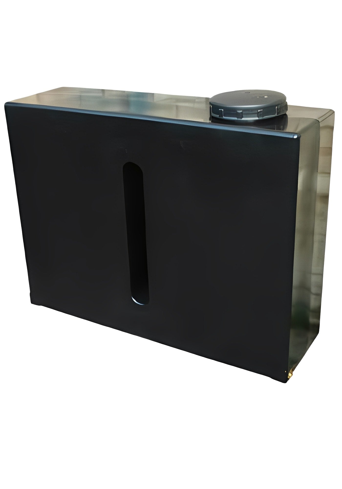280 Litre Baffled Water Tank - Black, designed for efficient liquid storage and narrow space installations.