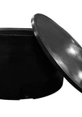 3400 Litre Total Access Water Tank - Black with removable top for maintenance and cleaning.