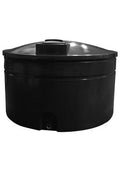 3400 Litre Total Access Water Tank - Black for residential or commercial use with removable top for maintenance.