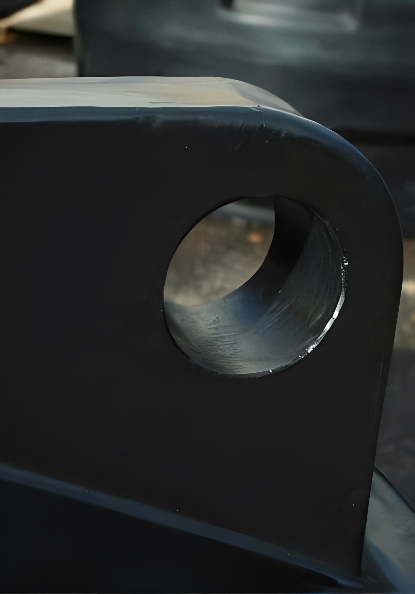 Close-up of a black water tank fitting hole on a 3500 Litre Water Tank for Domestic or Commercial Use.
