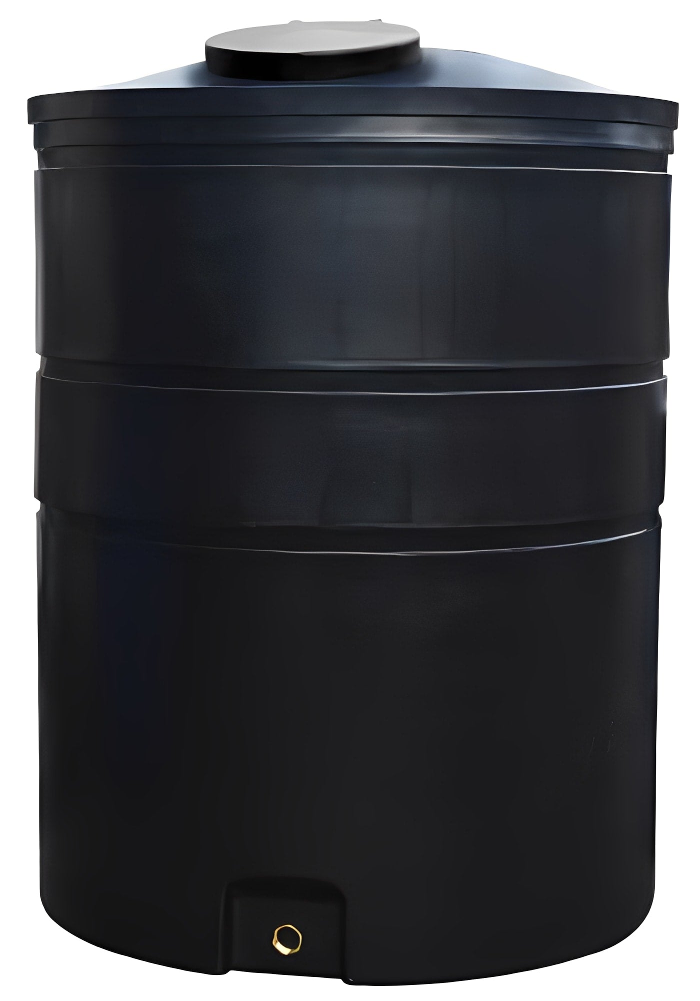 4000 Litre WRAS Slimline Water Tank for Potable Water, black storage tank with a secure top lid.