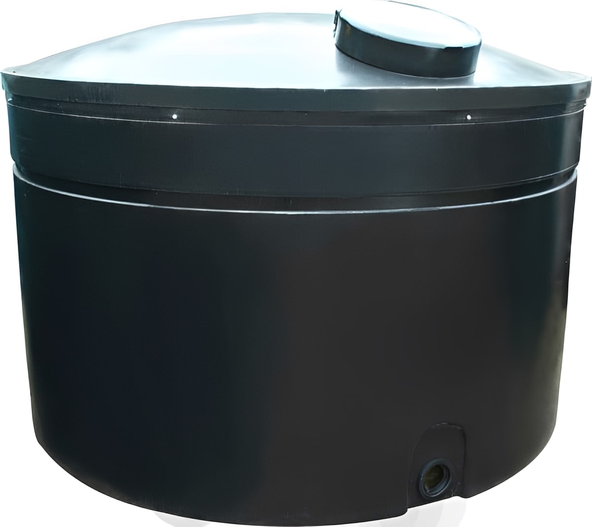 4300 Litre Insulated Potable Water Tank in black, designed for reliable water storage and durability.