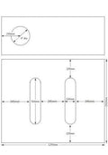 Dimensions diagram for the 500 Litre Natural Water Tank V1 showing all relevant measurements.