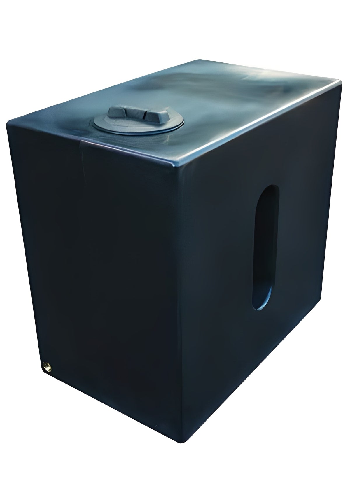 500 Litre WB Water Tank V1 - Black easy access top and side for efficient water storage.