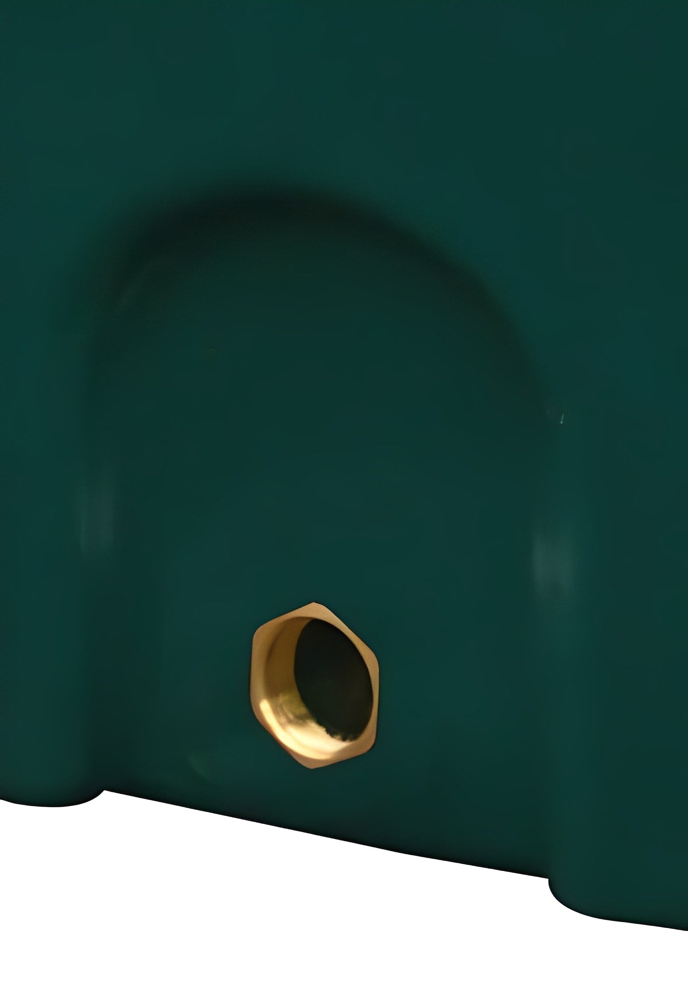 Close-up of the inlet of the 5000 Litre Green Water Tank showcasing the durable construction.