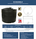 6000 Litre Non Potable Water Tank - durable cylindrical tank suitable for storage, made from virgin polymer with various options.