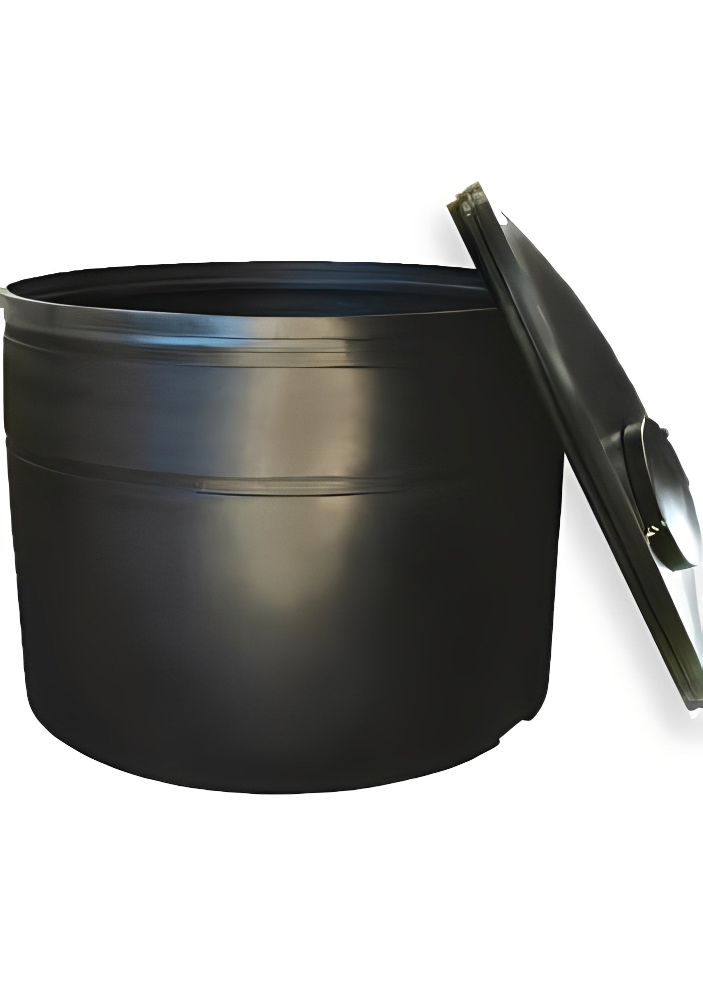 6000 Litre Total Access Water Tank - Black with removable top section for easy access.