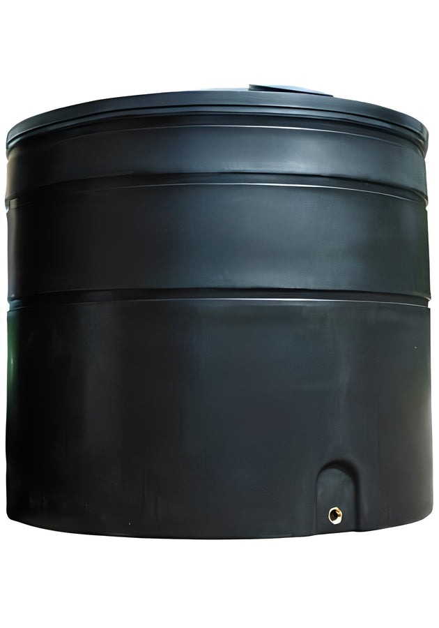 7000 Litre WRAS Approved Water Tank in black, high-quality polyethylene for potable water storage.