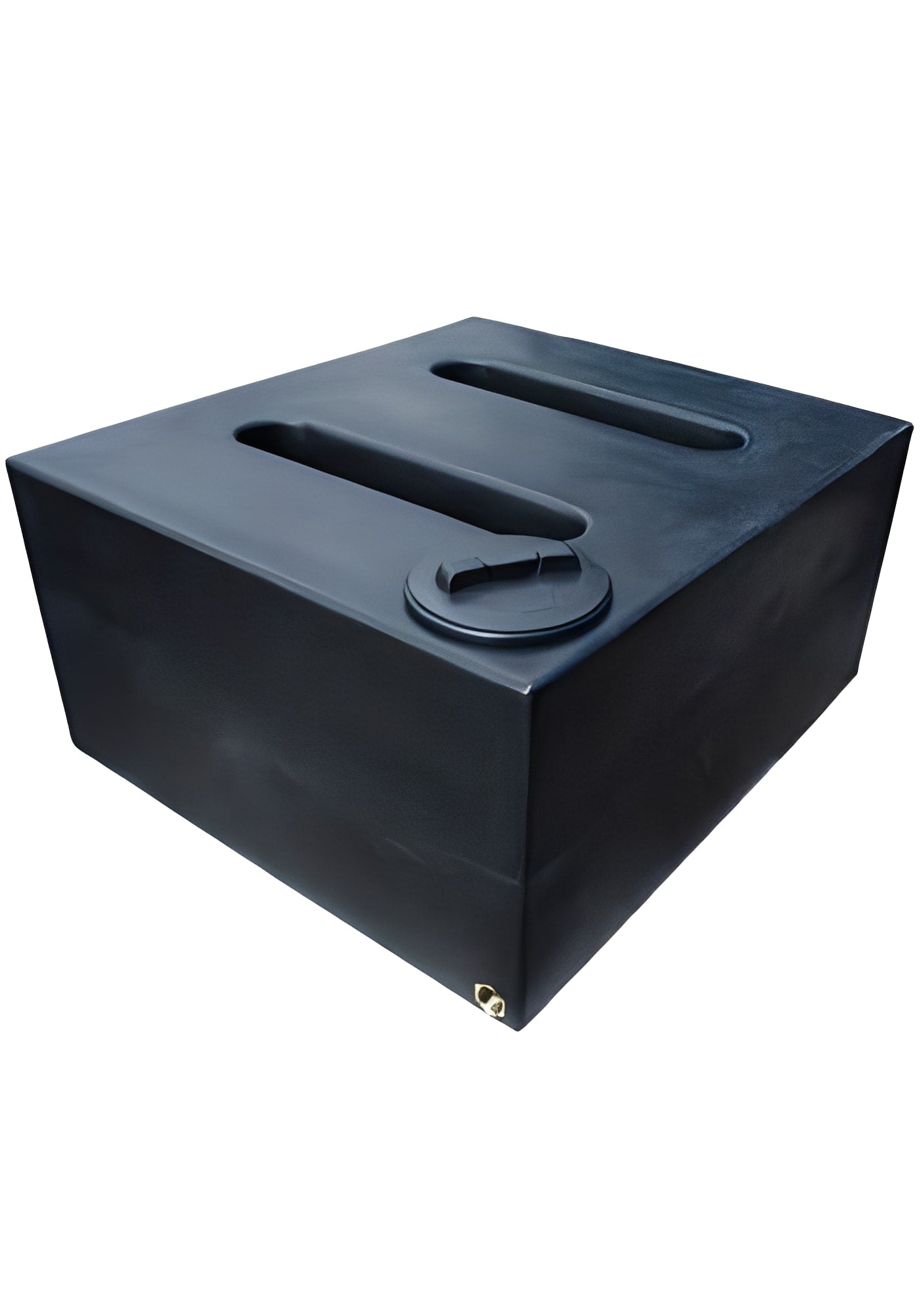 750 Litre Water Tank - V2 in robust black design, ideal for limited vertical space and heavy-duty storage.