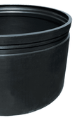 900 Litre Stock Tank made of durable black plastic with smooth sides for safety.