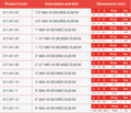 ABS 45 Degree Elbow Plain - Imperial Pipe Fitting sizes and dimensions chart with product codes and weights.