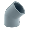 ABS 45 Degree Elbow Plain - Imperial Pipe Fitting designed for joining pipes at a 45-degree angle.