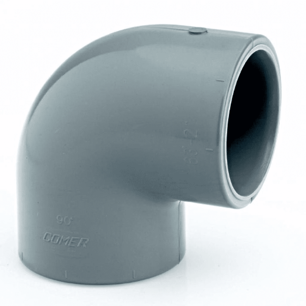 ABS 90 Degree Elbow Plain - Imperial Pipe Fitting for plumbing and industrial applications.