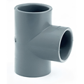 ABS Equal Tee Plain - Imperial - All Sizes for connecting three pipes at a 90-degree angle.