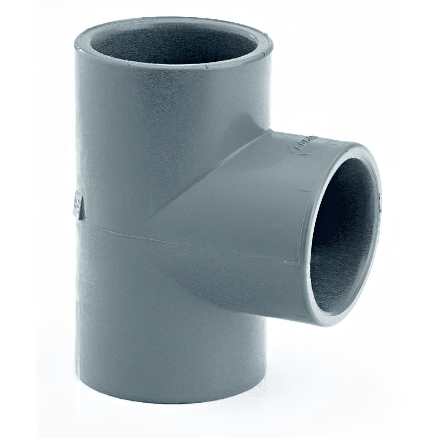 ABS Equal Tee Plain - Imperial - All Sizes for connecting three pipes at a 90-degree angle.