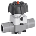 ABS Industrial Diaphragm Valve - Imperial EPDM Handwheel Operated for precise flow control and manual operation.