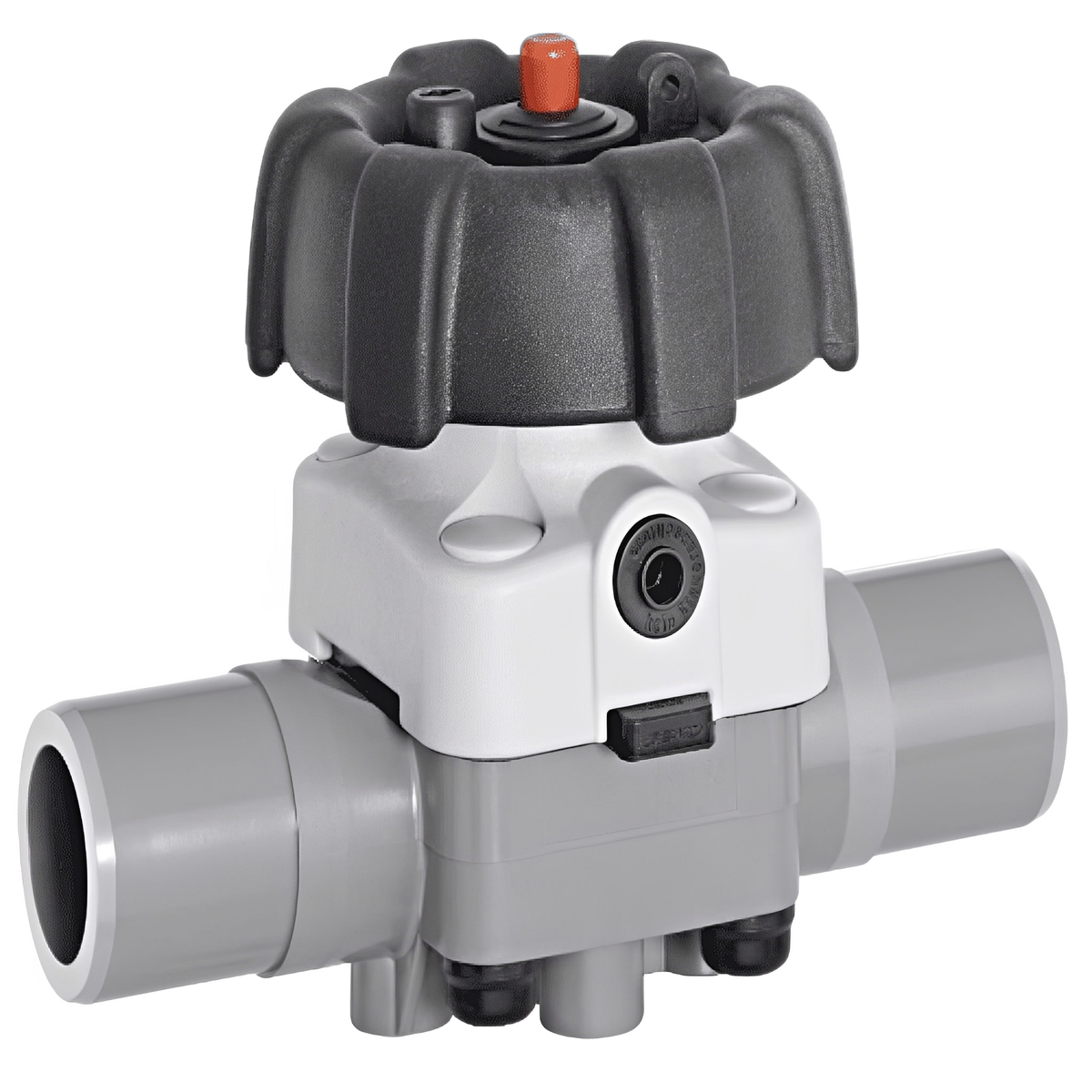 ABS Industrial Diaphragm Valve - Imperial EPDM Handwheel Operated for precise flow control and manual operation.