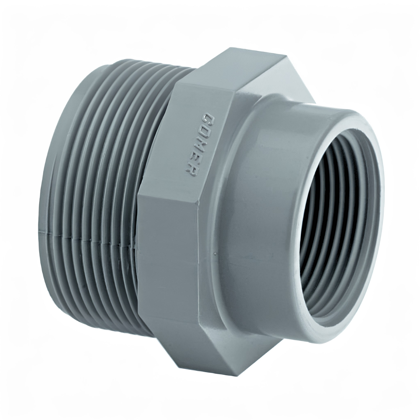 ABS Reducing Bush - Long Pattern Threaded Imperial for plumbing applications, featuring durable ABS construction.