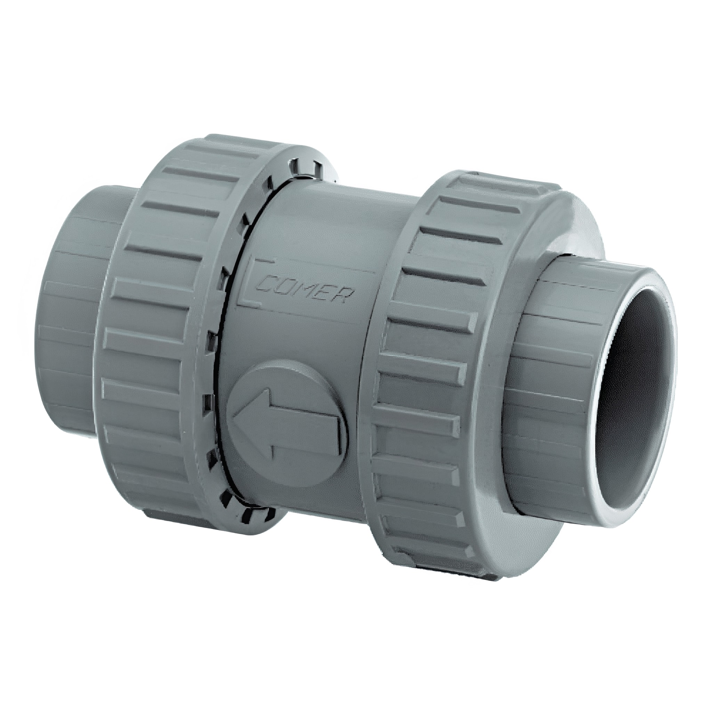 ABS Spring Check Non-Return Valve - Double Union EPDM Seals for secure one-way flow in piping systems.