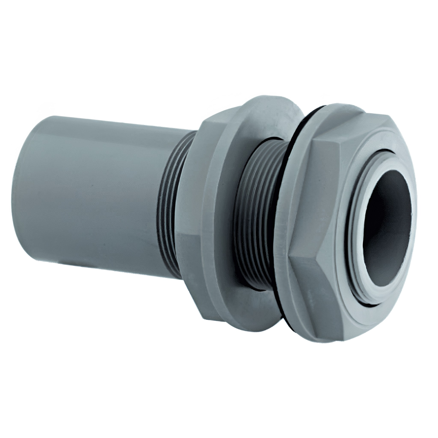 ABS Tank Connector Plain to Threaded - Imperial for secure water tank fittings and connections.