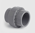 ABS Plain Union - Imperial Pipe Fitting - WRAS Approved, durable grey plastic union for pipeline connections.