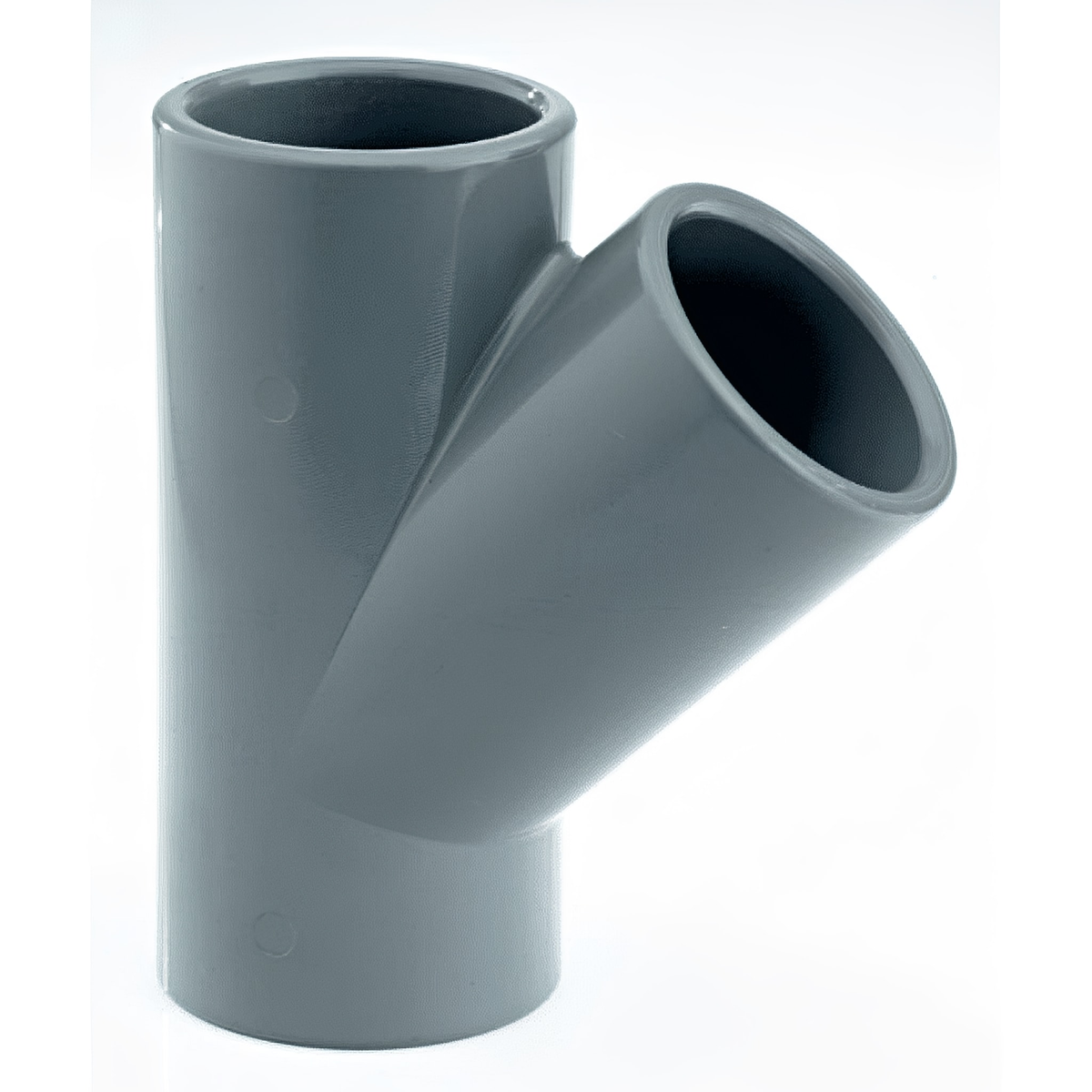 ABS Y Piece 45 Degree Tee Plain - Imperial WRAS Approved for plumbing applications.