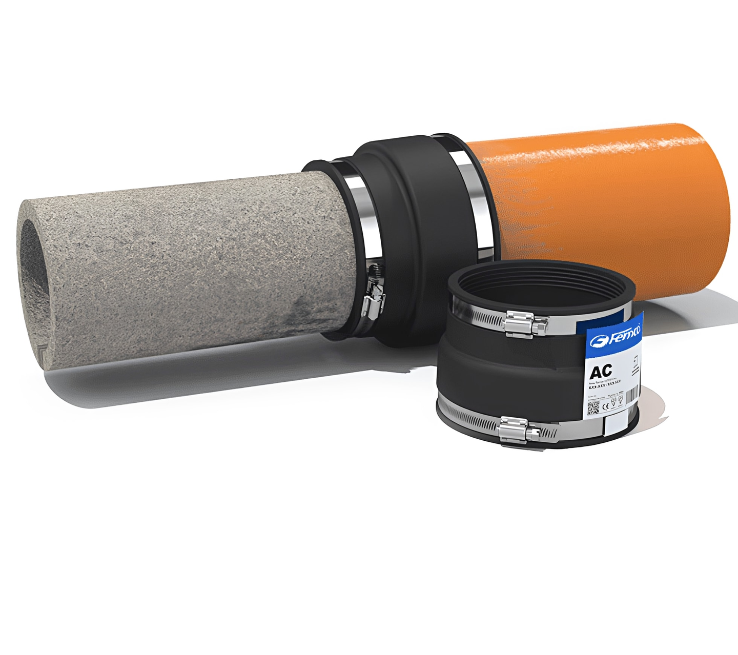 Fernco AC3208 EPDM Adaptor Coupling 295-320mm to 240-265mm connecting drainage pipes