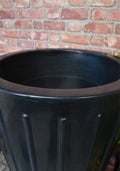 Cosmo 200L Water Butt Planter - Black Decorative Storage showing a close-up view of the planter's interior.