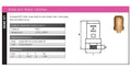 Brass Anti-Water Hammer Arrestor PN10 - Brass Body specifications and dimensions chart with image of the product.