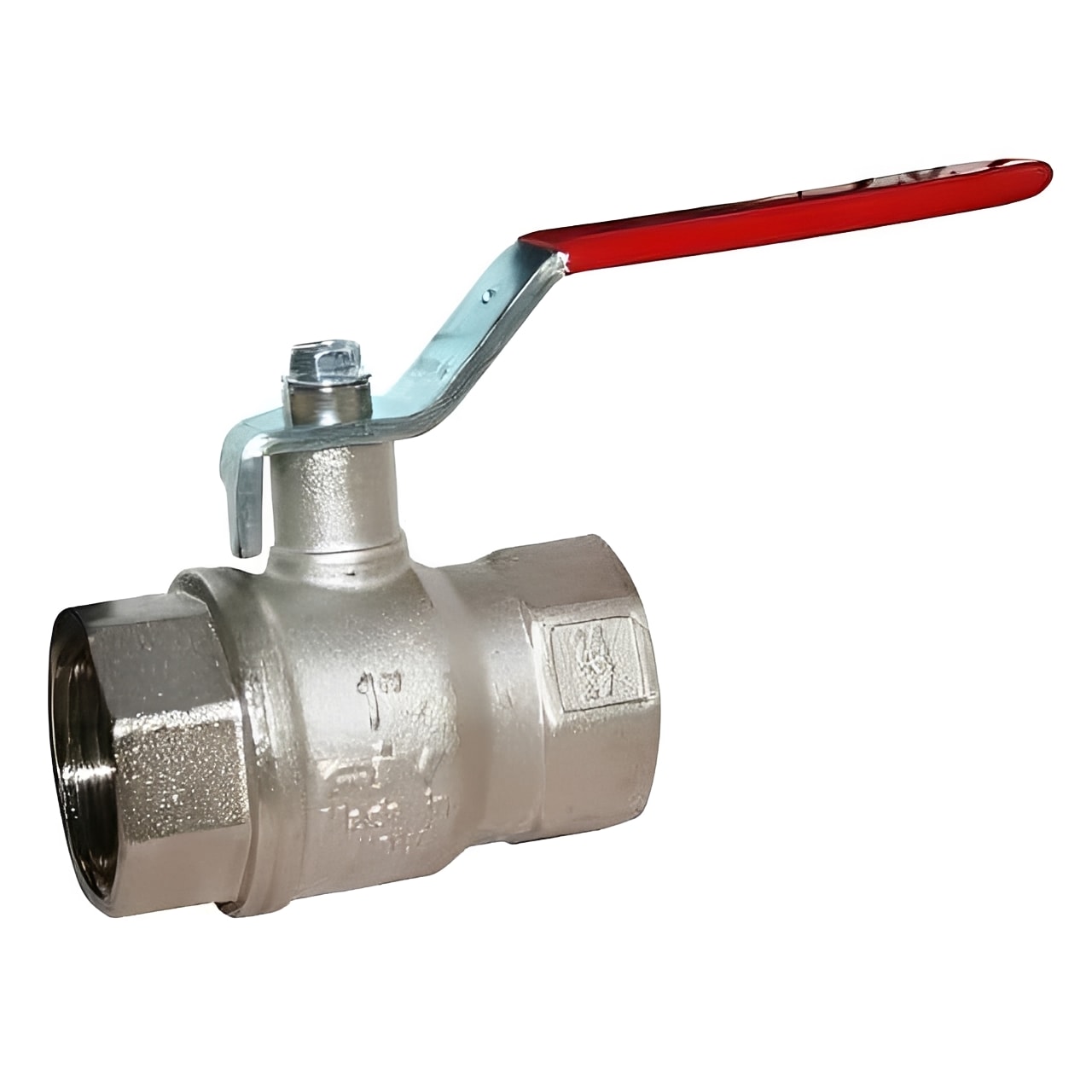Brass Ball Valve - Red Lever WRAS Approved Full Bore PN25 for reliable flow control in industrial systems.