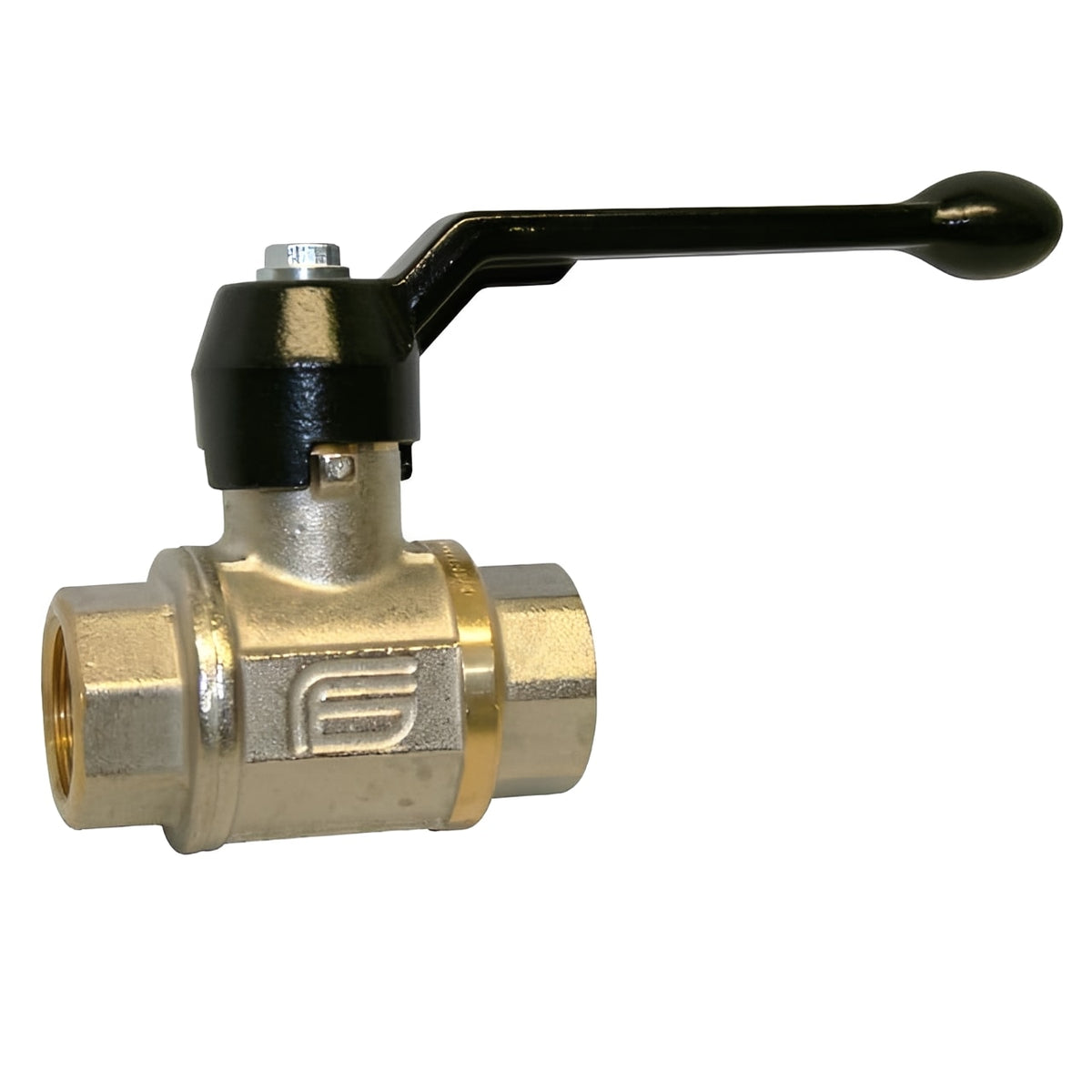 Nickel-Plated Brass Vented Ball Valve - BSP Female PN12 for efficient flow control and safe venting.