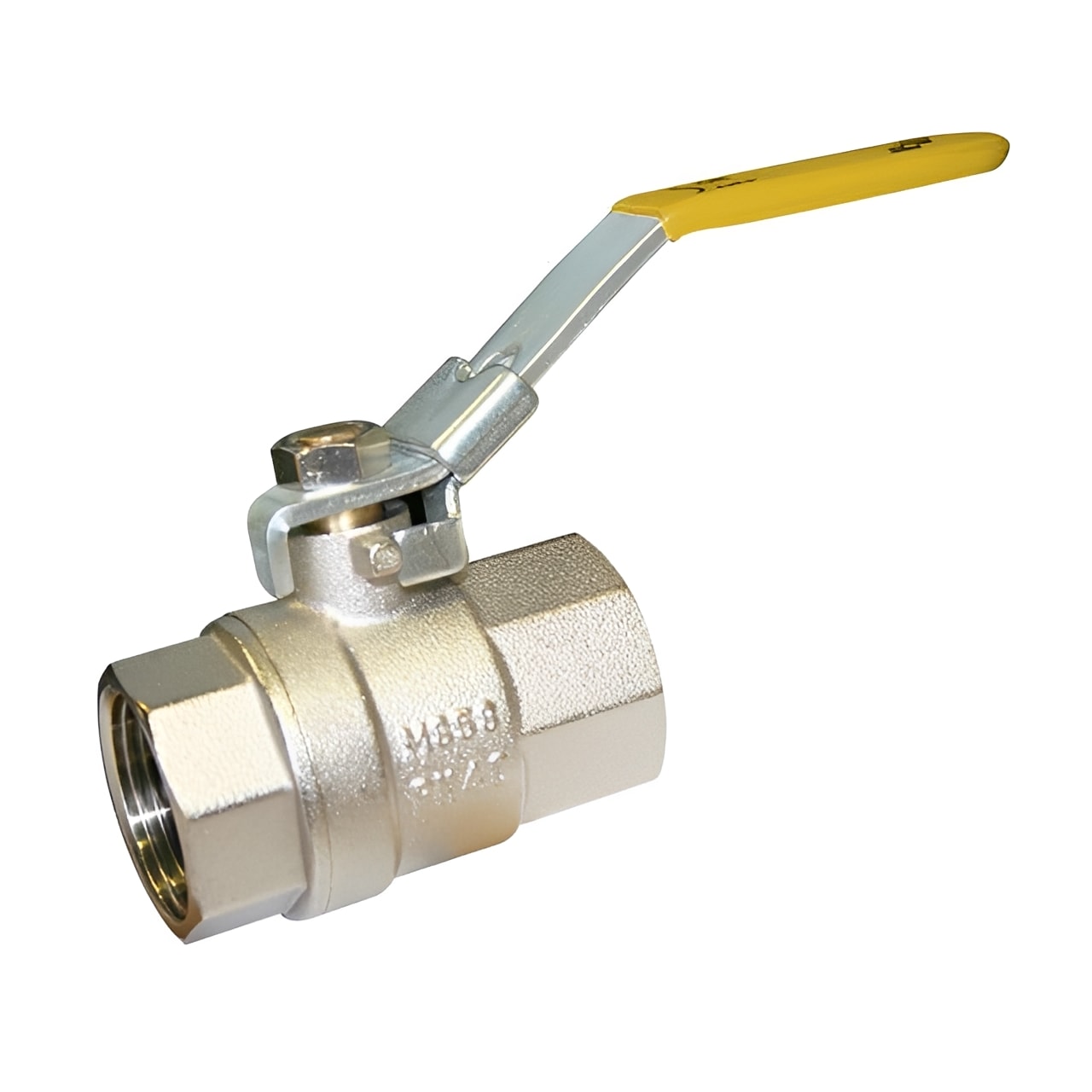 Brass Ball Valve with Locking Yellow Lever - BSPT Gas Gas Valve with yellow lever for gas isolation systems.