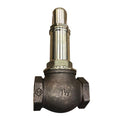 Brass Inline Safety Relief Valve - Metal Seat PN16 BSPP shown from the side, highlighting its durable design and metal construction.