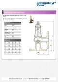 Brass Spring Safety Relief Valve Angle Pattern PN16 technical specifications and diagram.