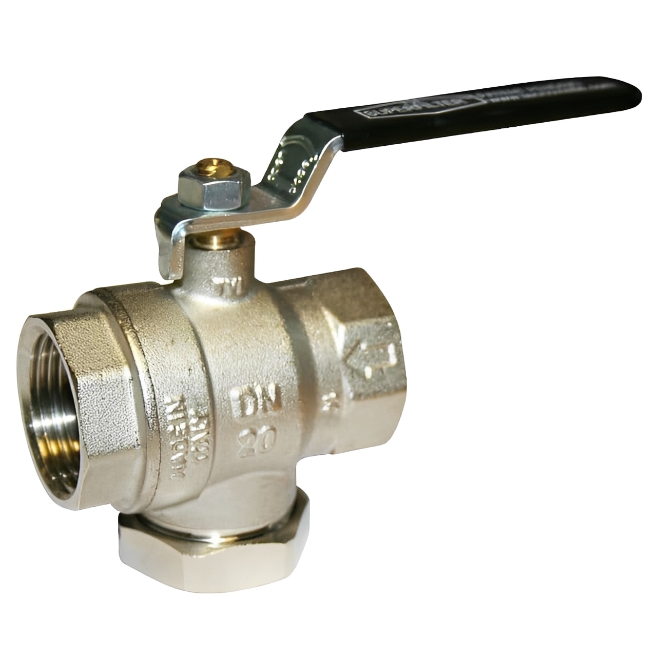 Nickel-Plated Brass Filter Ball Valve - WRAS Approved, compact design for inline filtration and reliable shut-off.