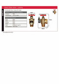 Brass Globe Valve PN16 Locking Handwheel BSPP Male x Female specifications and dimensions image.