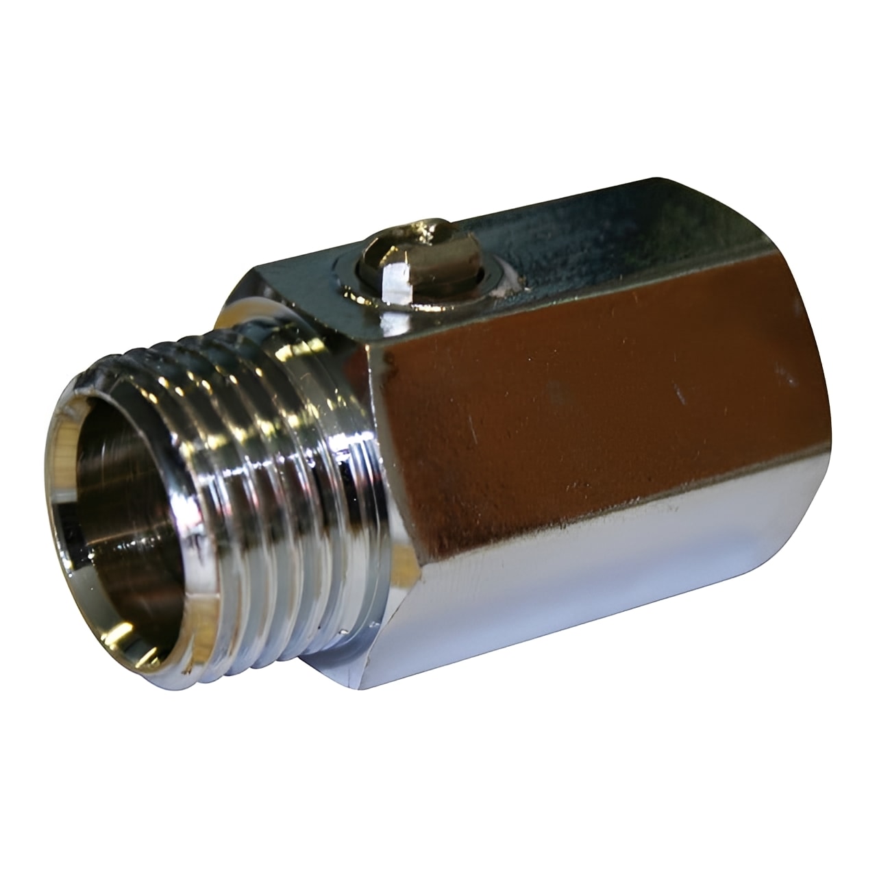 Brass Mini Ball Valve Male x Female Chrome Screwdriver WRAS Approved